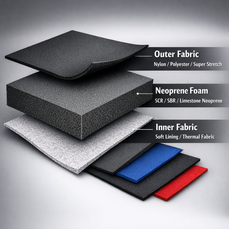 Neoprene three-layer construction